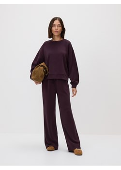 Reserved - Spodnie z szeroką nogawką - ciemnofioletowy ze sklepu Reserved w kategorii Spodnie damskie - zdjęcie 188337998