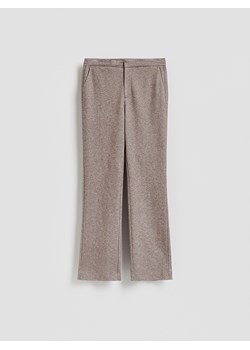 Reserved - Spodnie z dodatkiem wiskozy - ciemnobrązowy ze sklepu Reserved w kategorii Spodnie damskie - zdjęcie 188338355