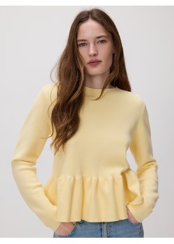 Reserved - Sweter z baskinką - jasnożółty ze sklepu Reserved w kategorii Bluzki damskie - zdjęcie 188338589