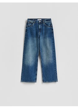 Reserved - Jeansy wide leg z krótszą nogawką - niebieski ze sklepu Reserved w kategorii Jeansy damskie - zdjęcie 188338645