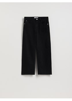 Reserved - Jeansy wide leg z krótszą nogawką - czarny ze sklepu Reserved w kategorii Jeansy damskie - zdjęcie 188338647