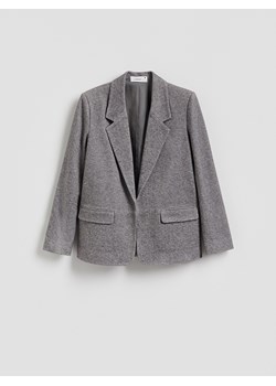Reserved - Marynarka z dodatkiem wiskozy - jasnoszary ze sklepu Reserved w kategorii Marynarki damskie - zdjęcie 188338758