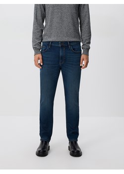 Reserved - Jeansy slim z efektem sprania - granatowy ze sklepu Reserved w kategorii Jeansy męskie - zdjęcie 188338816