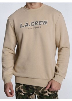 Sinsay - Bluza crewneck z napisem - beżowy ze sklepu Sinsay w kategorii Bluzy męskie - zdjęcie 188339749