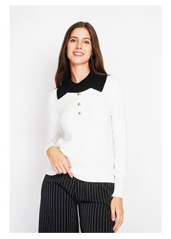 William de Faye Sweter w kolorze biało-czarnym ze sklepu Limango Polska w kategorii Swetry damskie - zdjęcie 188340405