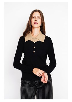 William de Faye Sweter w kolorze czarno-beżowym ze sklepu Limango Polska w kategorii Swetry damskie - zdjęcie 188340409