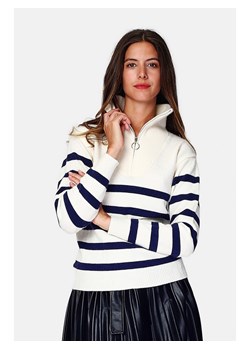 William de Faye Sweter w kolorze biało-niebieskim ze sklepu Limango Polska w kategorii Swetry damskie - zdjęcie 188340449