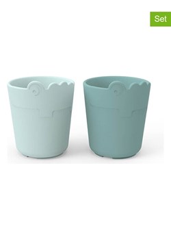 done by deer Kubki (2 szt.) "Kiddish Croco" w kolorze błękitnym - 100 ml ze sklepu Limango Polska w kategorii Kubki - zdjęcie 188342096