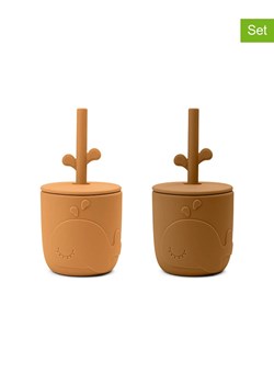 done by deer Kubki (2 szt.) "Wally" w kolorze jasnobrązowym ze słomkami - 12 m+ ze sklepu Limango Polska w kategorii Kubki - zdjęcie 188342146