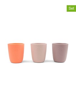 done by deer Silikonowe kubki (3 szt.) w kolorze szarobrązowo-pomarańczowym - 160 ml ze sklepu Limango Polska w kategorii Kubki - zdjęcie 188342168