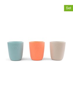 done by deer Silikonowe kubki (3 szt.) w kolorze pomarańczowo-zielono-szarym - 160 ml ze sklepu Limango Polska w kategorii Kubki - zdjęcie 188342176