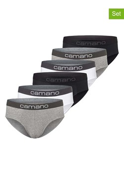 camano Slipy (6 par) w kolorze czarno-szaro-białym ze sklepu Limango Polska w kategorii Majtki męskie - zdjęcie 188342755