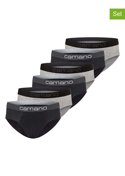camano Slipy (6 par) w kolorze czarno-szarym ze sklepu Limango Polska w kategorii Majtki męskie - zdjęcie 188342757