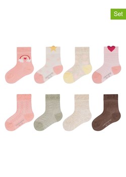 camano Skarpety (8 par) w kolorze jasnoróżowo-żółto-jasnobrązowym ze sklepu Limango Polska w kategorii Skarpetki dziecięce - zdjęcie 188342898