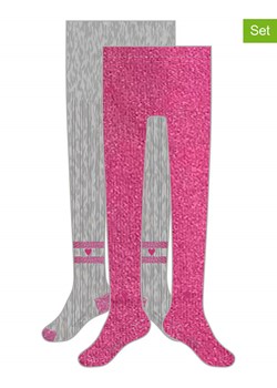 camano Rajstopy (2 pary) w kolorze różowo-szarym ze sklepu Limango Polska w kategorii Rajstopy dziecięce - zdjęcie 188342966