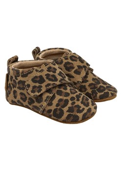 mikk-line Skórzane buty w kolorze jasnobrązowo-czarnym do raczkowania ze sklepu Limango Polska w kategorii Kapcie dziecięce - zdjęcie 188343339