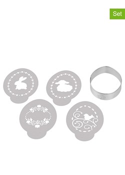 Dr. Oetker 5-częściowy zestaw w kolorze srebrno-białym do pieczenia ze sklepu Limango Polska w kategorii Akcesoria do pieczenia - zdjęcie 188344509