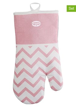 Dr. Oetker Rękawice kuchenne (2 szt.) "Retro" w kolorze jasnoróżowym - 32 x 18 cm ze sklepu Limango Polska w kategorii Tekstylia kuchenne - zdjęcie 188344949
