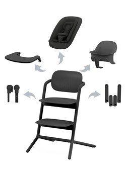 Cybex Krzesełko 4w1 "Lemo" w kolorze czarnym do karmienia ze sklepu Limango Polska w kategorii Fotele dziecięce - zdjęcie 188345538