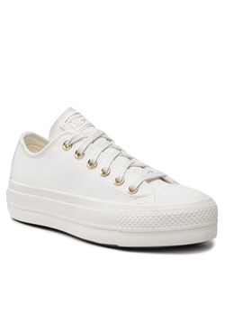 Converse Trampki Ctas Lift Ox A02610C Biały ze sklepu MODIVO w kategorii Trampki damskie - zdjęcie 188346586