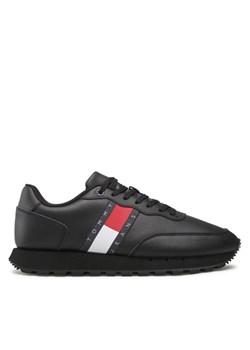 Tommy Jeans Sneakersy Leather Runner Ess EM0EM00898 Czarny ze sklepu MODIVO w kategorii Buty sportowe męskie - zdjęcie 188346589