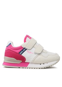 Pepe Jeans Sneakersy London Basic Gk PGS30565 Biały ze sklepu MODIVO w kategorii Buty sportowe dziecięce - zdjęcie 188346628