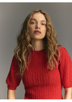 Reserved - Sweter z wełną z alpaki - czerwony ze sklepu Reserved w kategorii Swetry damskie - zdjęcie 188347159
