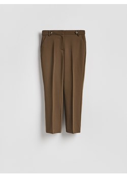 Reserved - Spodnie w kant - brązowy ze sklepu Reserved w kategorii Spodnie damskie - zdjęcie 188347169