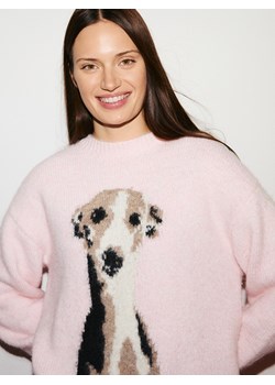 Reserved - Sweter z żakardowym wzorem - pastelowy róż ze sklepu Reserved w kategorii Swetry damskie - zdjęcie 188347189