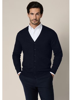 Kardigan Granatowy z Wiskozą Elva ze sklepu Lancerto S.A. w kategorii Swetry męskie - zdjęcie 188347398