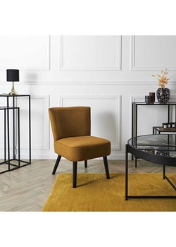 Rétro Chic Fotel w kolorze musztardowym - 55 x 76 x 63 cm ze sklepu Limango Polska w kategorii Pufy i siedziska - zdjęcie 188348419