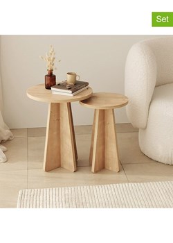 Scandinavia Concept Stoliki (2 szt.) "Mushroom" w kolorze beżowym ze sklepu Limango Polska w kategorii Stoliki kawowe - zdjęcie 188348428