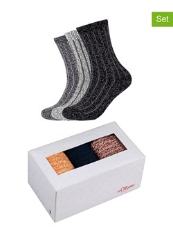 s.Oliver Skarpety (3 pary) w kolorze szaro-antracytowym ze sklepu Limango Polska w kategorii Skarpetki męskie - zdjęcie 188348938