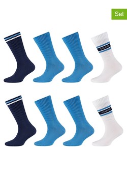 s.Oliver Skarpety (8 par) w kolorze niebiesko-granatowo-białym do tenisa ze sklepu Limango Polska w kategorii Skarpetki dziecięce - zdjęcie 188348949
