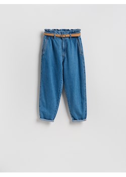 Reserved - Jeansy paperbag - niebieski ze sklepu Reserved w kategorii Jeansy damskie - zdjęcie 188349646