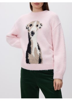 Reserved - Sweter z żakardowym wzorem - pastelowy róż ze sklepu Reserved w kategorii Swetry damskie - zdjęcie 188349665