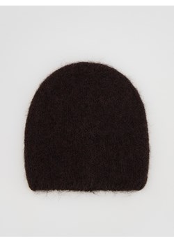 Reserved - Czapka z wełną alpaki - ciemnobrązowy ze sklepu Reserved w kategorii Czapki zimowe damskie - zdjęcie 188350627