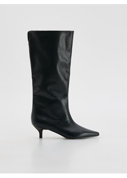 Reserved - Kozaki na obcasie kitten - czarny ze sklepu Reserved w kategorii Kozaki damskie - zdjęcie 188350718