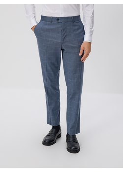 Reserved - Garniturowe spodnie z wiskozy - niebieski ze sklepu Reserved w kategorii Spodnie męskie - zdjęcie 188351029