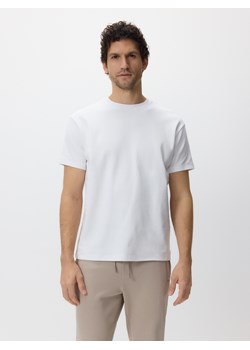 Reserved - T-shirt regular z bawełny merceryzowanej - złamana biel ze sklepu Reserved w kategorii T-shirty męskie - zdjęcie 188351089