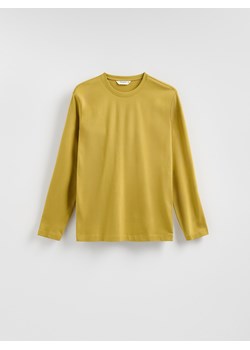 Reserved - Longsleeve z merceryzowanej bawełny - jasny zielony ze sklepu Reserved w kategorii T-shirty męskie - zdjęcie 188351106