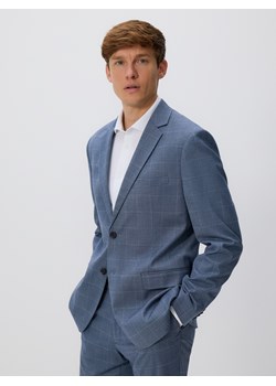 Reserved - Marynarka slim fit w kratę - niebieski ze sklepu Reserved w kategorii Marynarki męskie - zdjęcie 188351139
