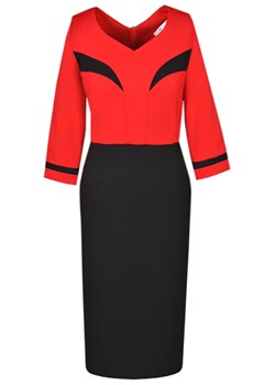 Sukienka FSU294 CZARNY MALINOWY ze sklepu fokus.pl w kategorii Sukienki - zdjęcie 188351166