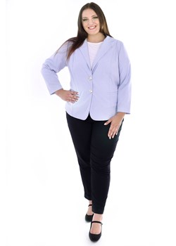 Żakiet FZA1052 SZARY JASNY kropki ze sklepu fokus.pl w kategorii Marynarki damskie - zdjęcie 188351178