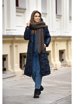Płaszcz FPL1094 GRANATOWY ze sklepu fokus.pl w kategorii Płaszcze damskie - zdjęcie 188351205