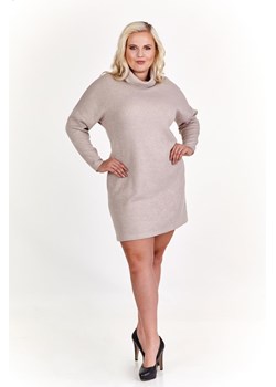 Sukienka FSU889 BEŻOWY ze sklepu fokus.pl w kategorii Sukienki - zdjęcie 188351357
