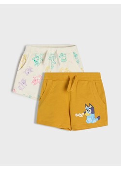Sinsay - Bawełniane szorty 2 pack Bluey - żółty ze sklepu Sinsay w kategorii Spodenki dziewczęce - zdjęcie 188351856