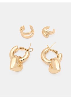 Sinsay - Kolczyki z błyszczącym wykończeniem 3 pack - złoty ze sklepu Sinsay w kategorii Kolczyki - zdjęcie 188353887