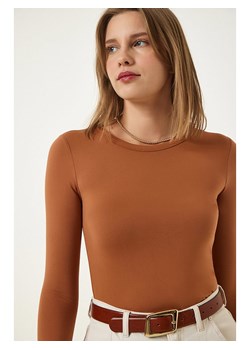 Happiness Istanbul Koszulka w kolorze karmelowym ze sklepu Limango Polska w kategorii Bluzki damskie - zdjęcie 188354365