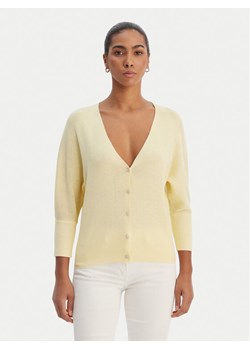 Morgan Kardigan 251-MBATSI Żółty Slim Fit ze sklepu MODIVO w kategorii Swetry damskie - zdjęcie 188354719
